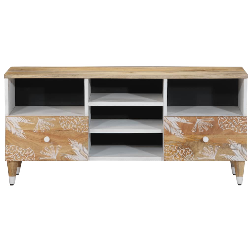 Móvel de TV 100x33,5x46 cm madeira de mangueira maciça