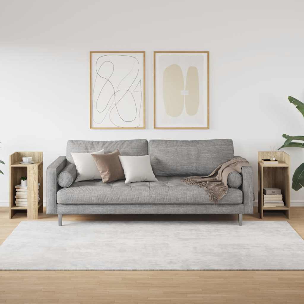 Mesas laterais 2 pcs c/ prateleira 110x50x103cm carvalho sonoma