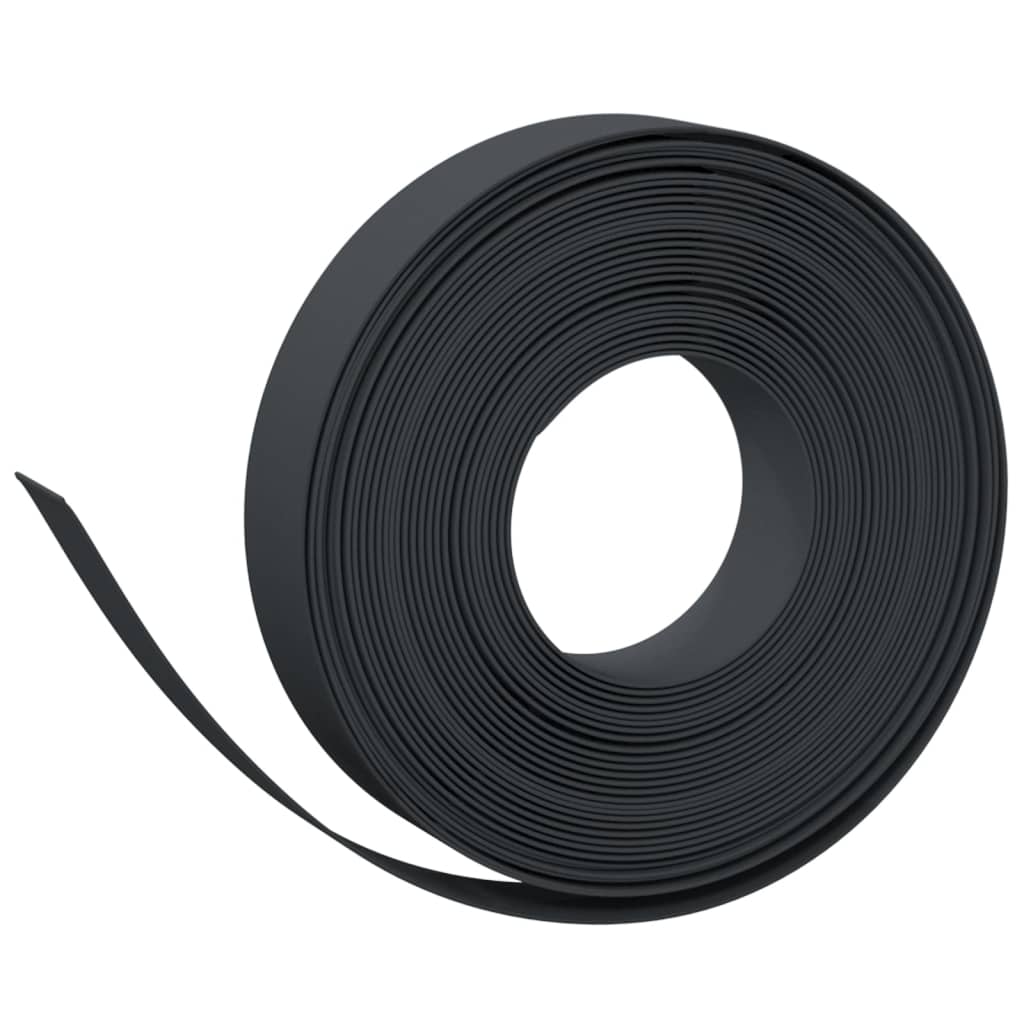 Bordas de jardim 5 pcs 10 m 10 cm polietileno preto