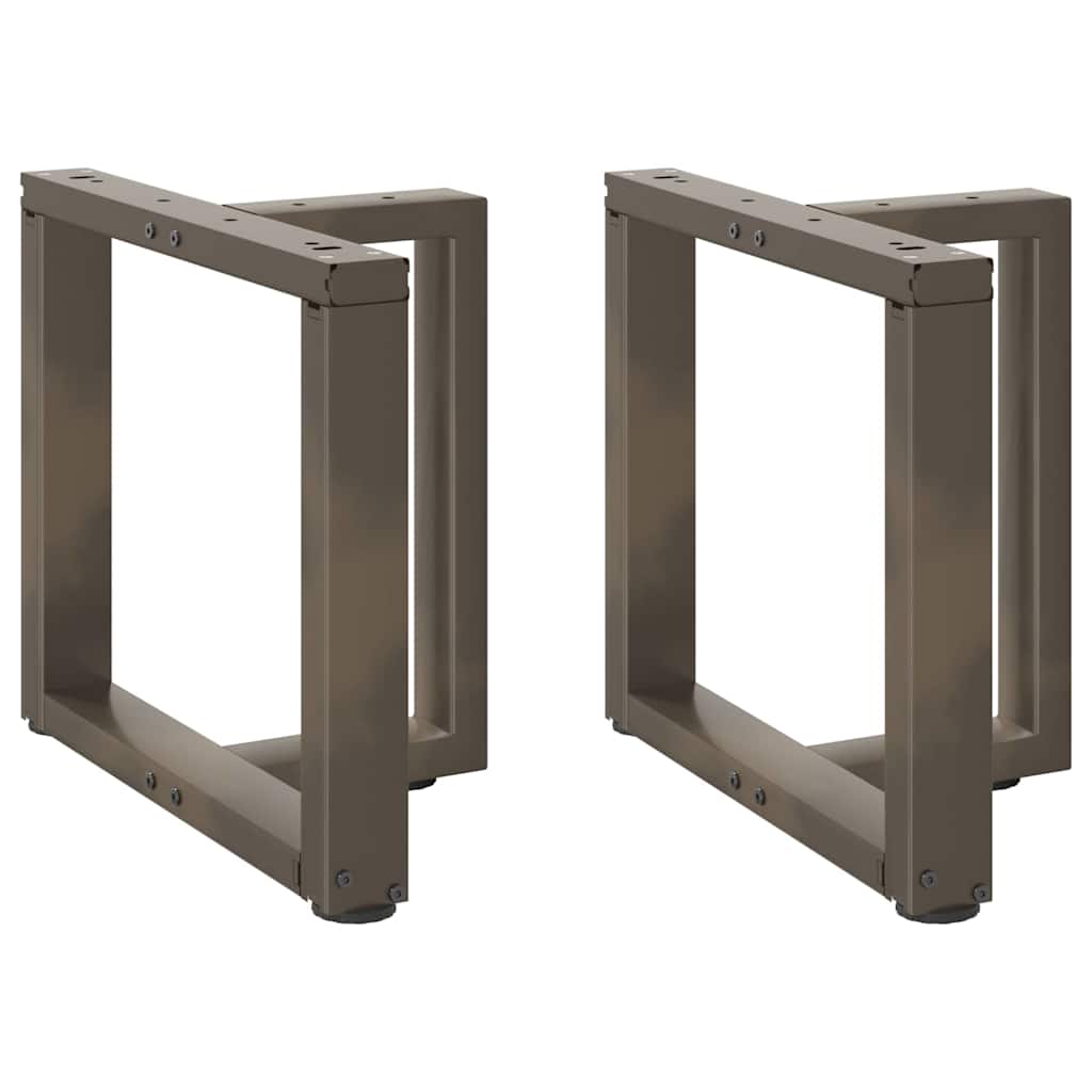 Pés para mesa de centro em forma de t, 2 peças, preto, 50x25x(42-43) cm, aço