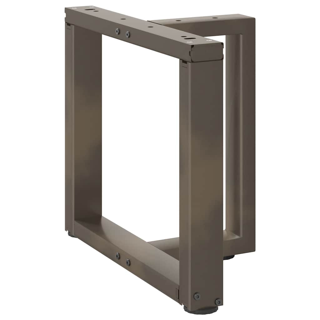 Pés para mesa de centro em forma de t, 2 peças, preto, 50x25x(42-43) cm, aço