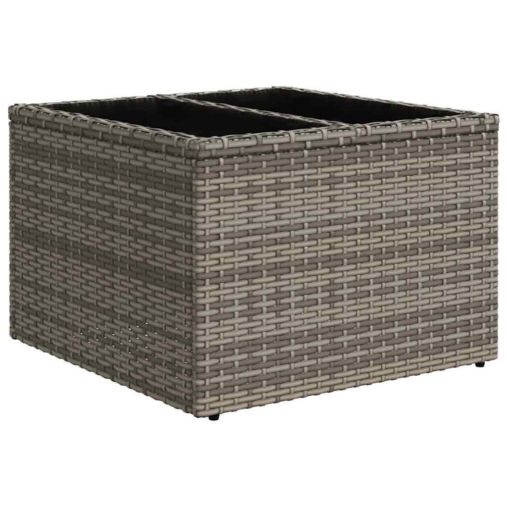 Conjunto de sofá de jardim com 7 peças e almofadas em rattan sintético cinza