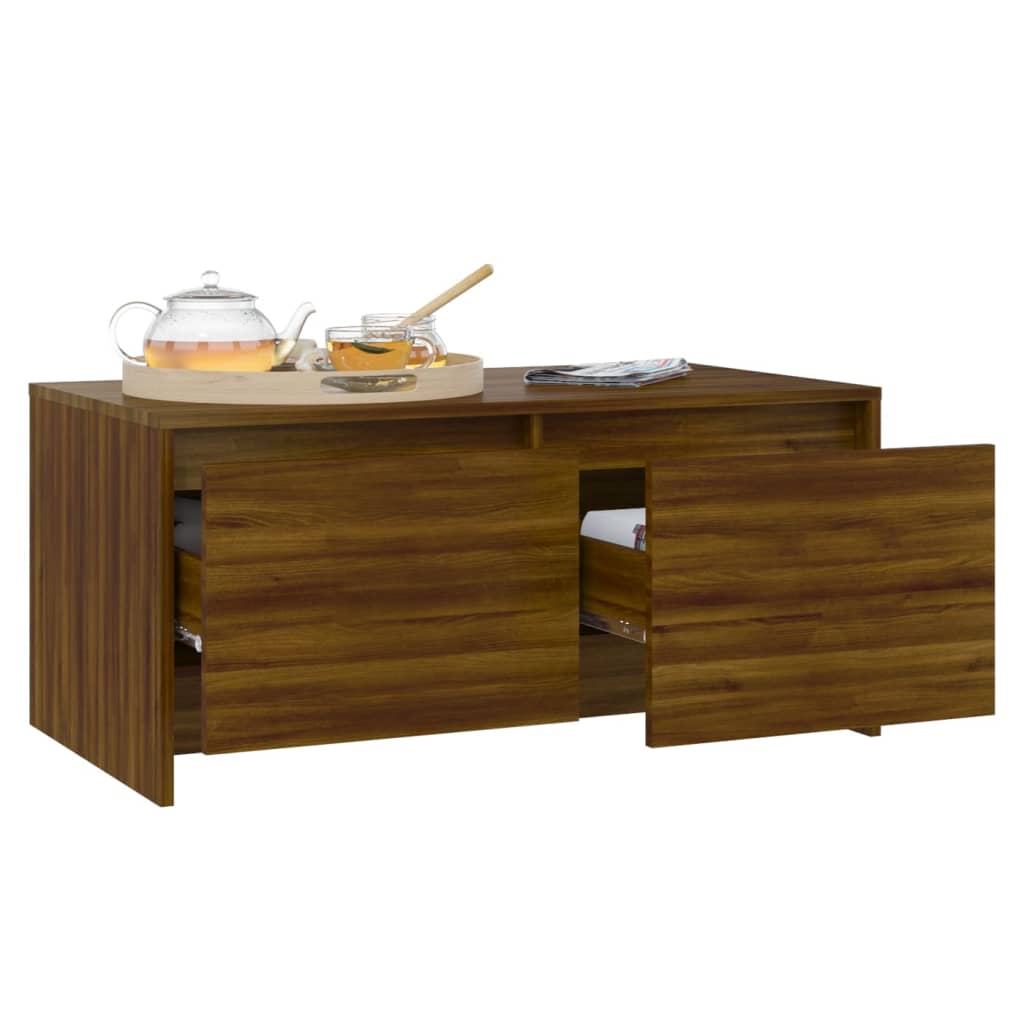 Mesa de centro derivados de madeira carvalho castanho