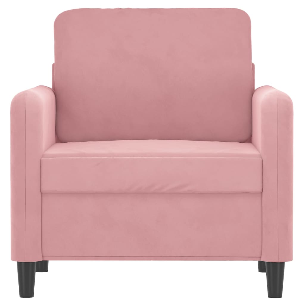 Poltrona 60 cm veludo rosa