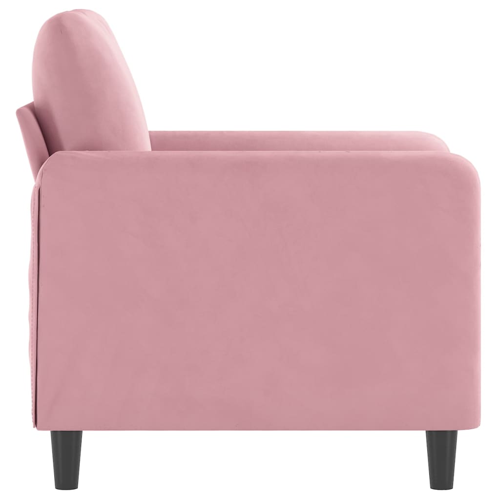 Poltrona 60 cm veludo rosa