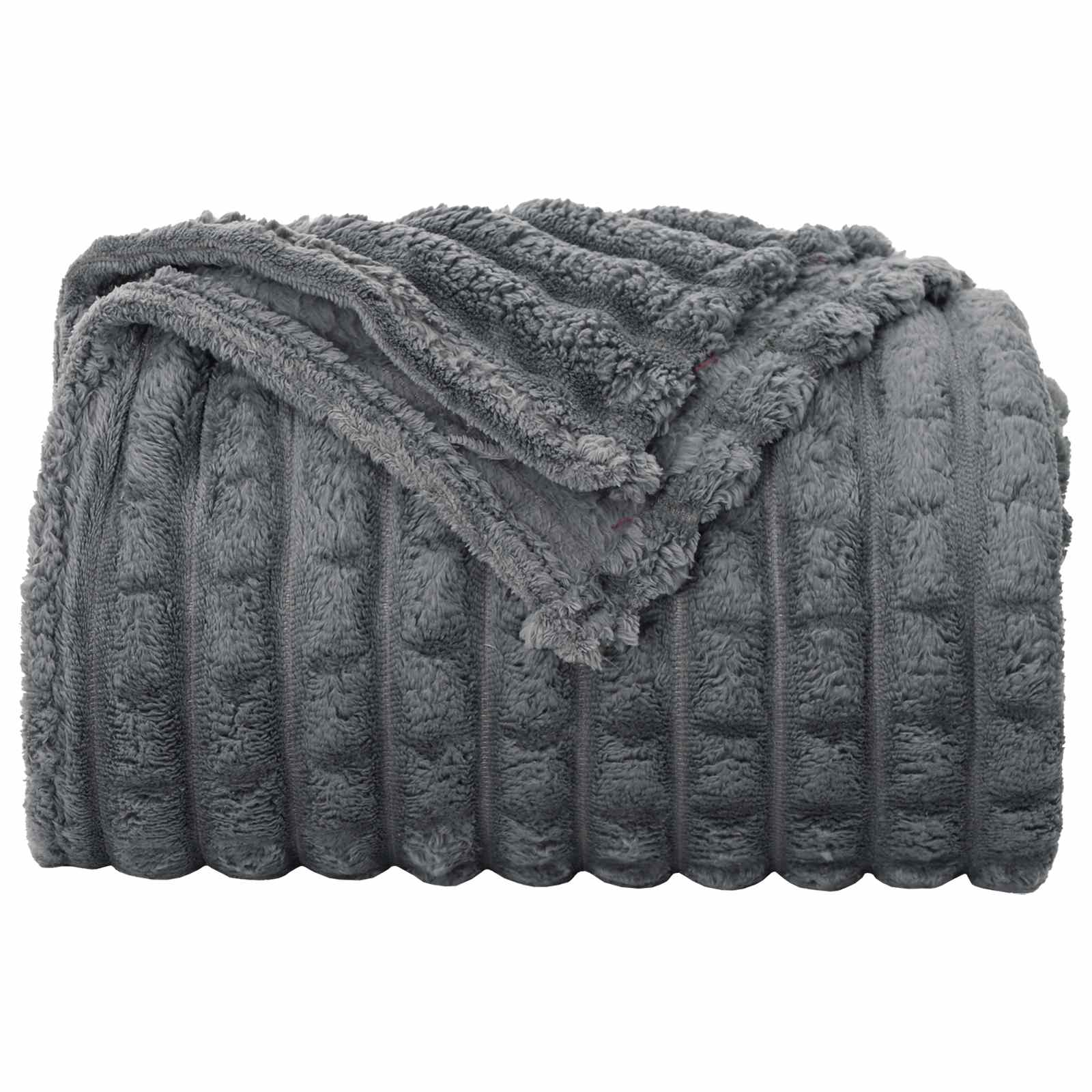Cobertor cinza escuro 150 x 130 cm lã