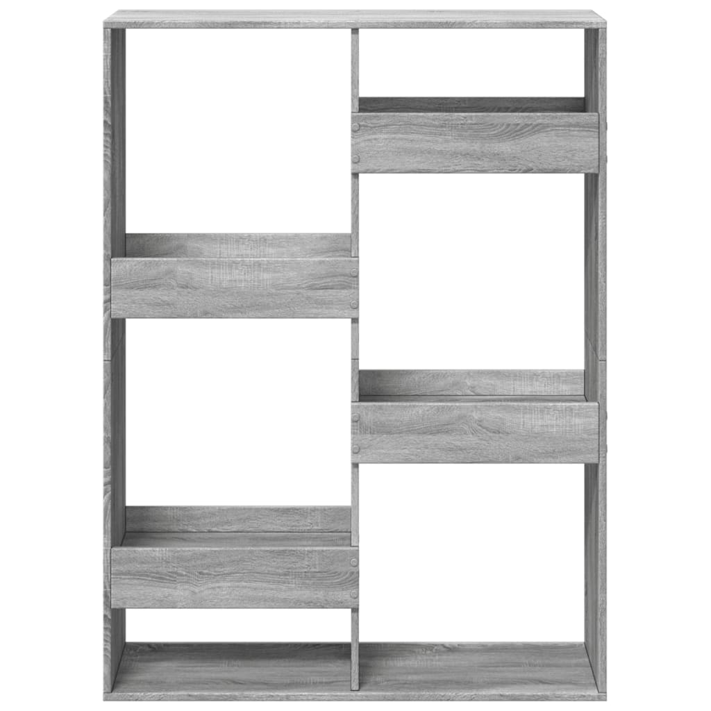 Estante 100x33x135 cm derivados de madeira cinzento sonoma