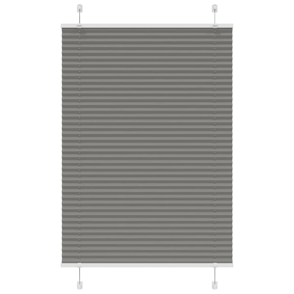 Antracite plissada cega 100x150 cm largura tecido 99,4 cm