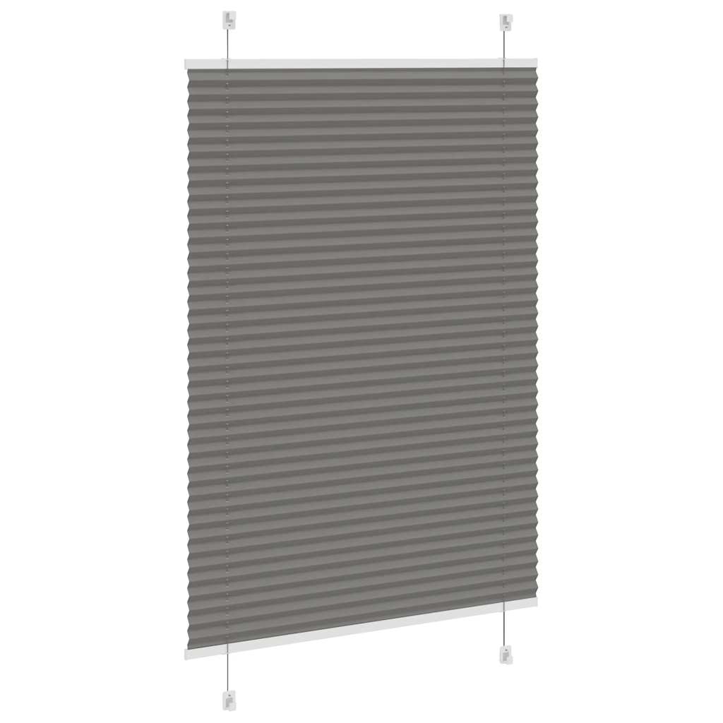 Antracite plissada cega 100x150 cm largura tecido 99,4 cm