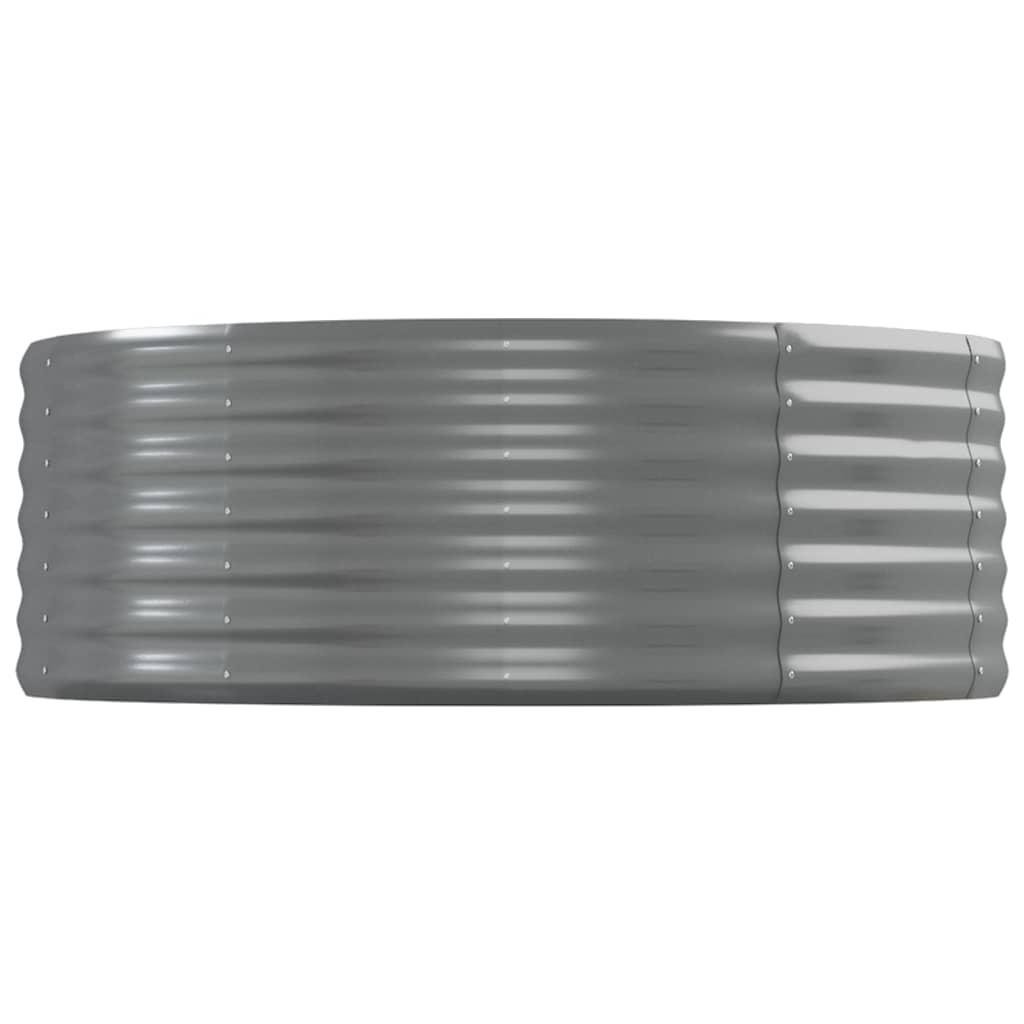 Canteiro elevado jardim 544x100x36 aço galvanizado cinzento