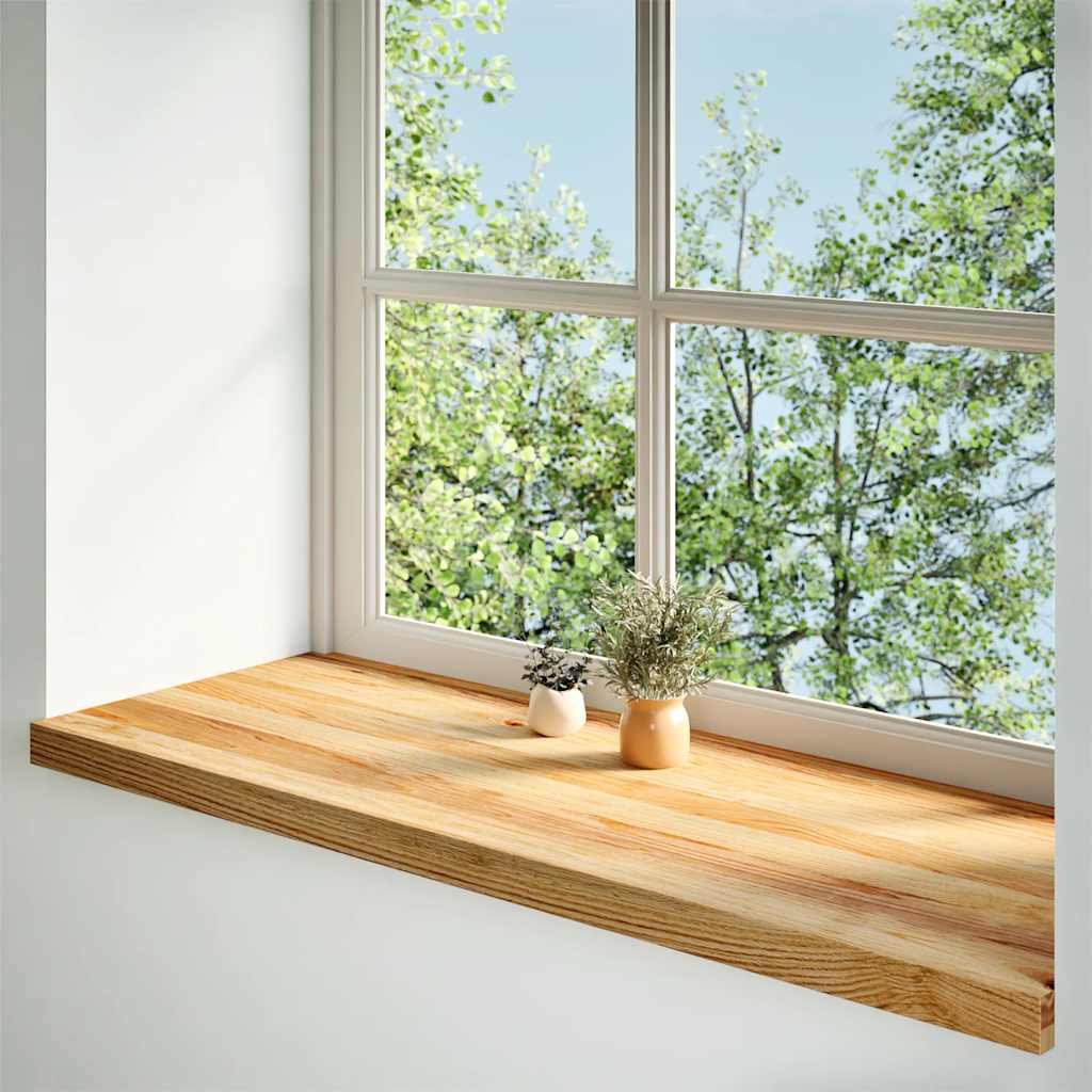 Soleiras da janela 2 pcs 120x40x2 cm carvalho castanho-claro