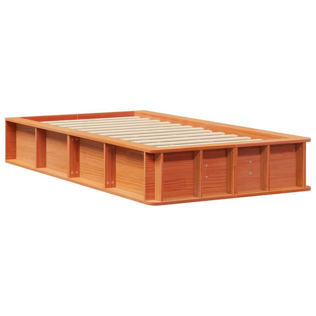 Estrutura da cama marrom cera 75 x 190 cm