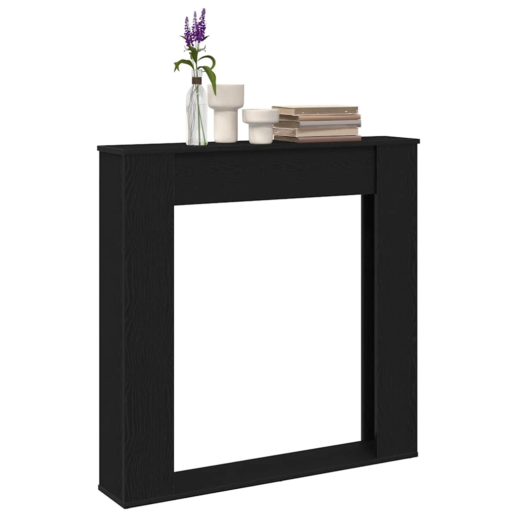 Cornija lareira 100x20x100 cm deriv. madeira carvalho preto