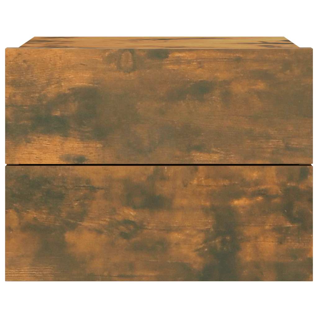 Mesa cabeceira 2pcs 40x30x30cm derivado madeira carvalho fumado