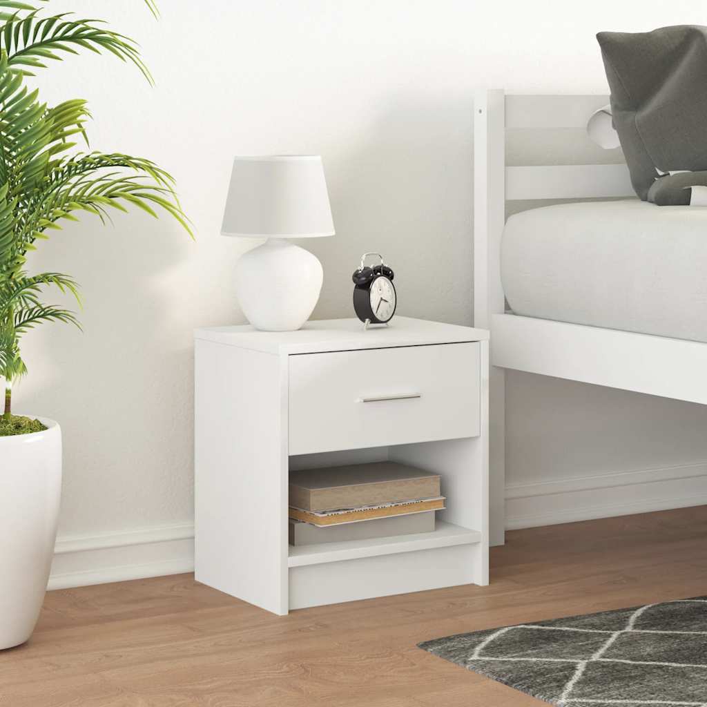 Mesa de cabeceira com gaveta 39x28x41 cm branco