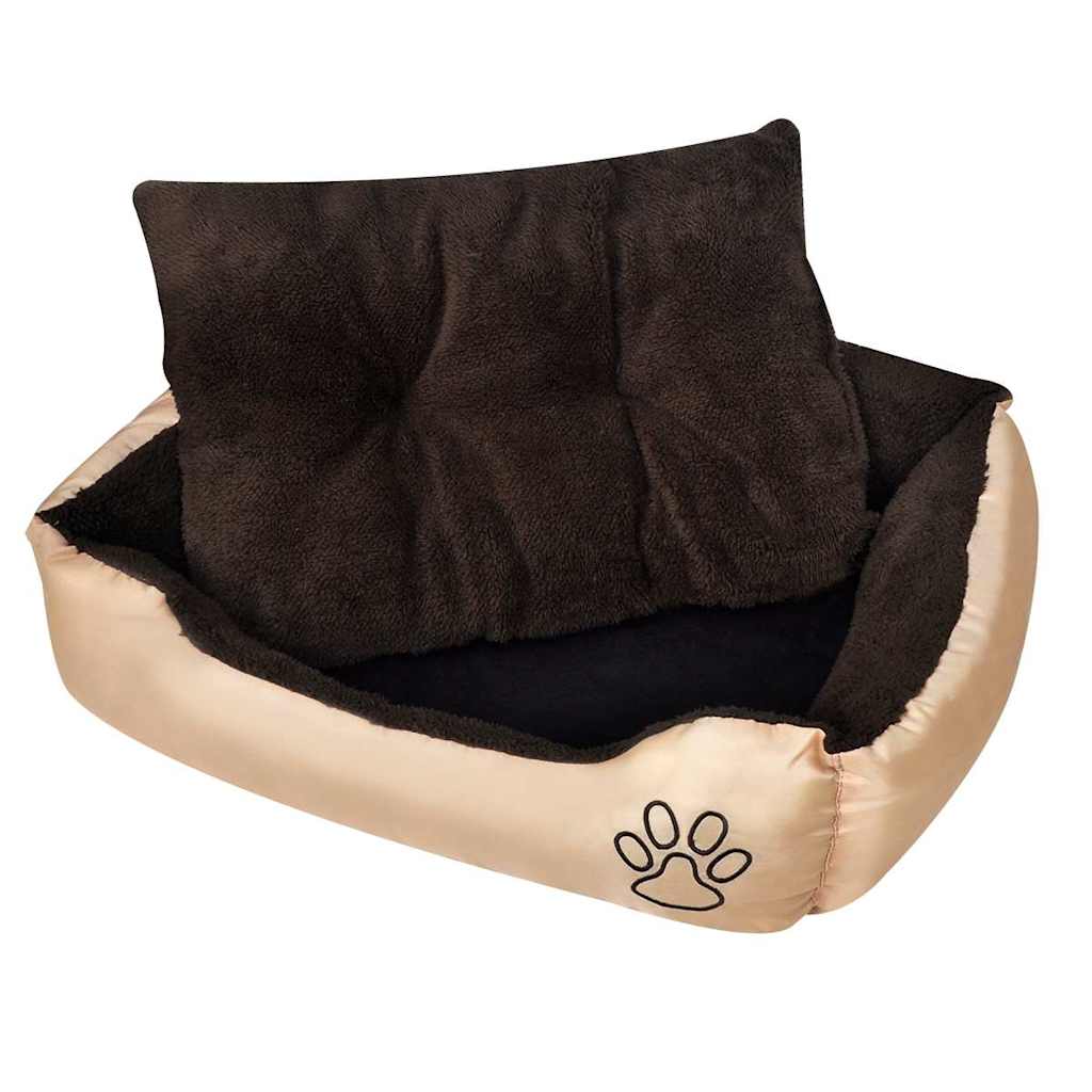 Cama para cão bege e castanho xxl