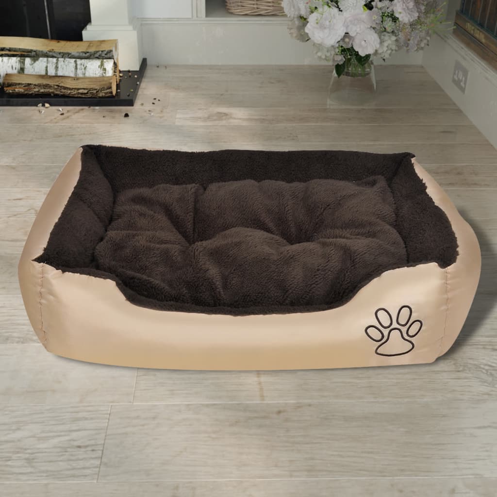 Cama para cão bege e castanho xxl
