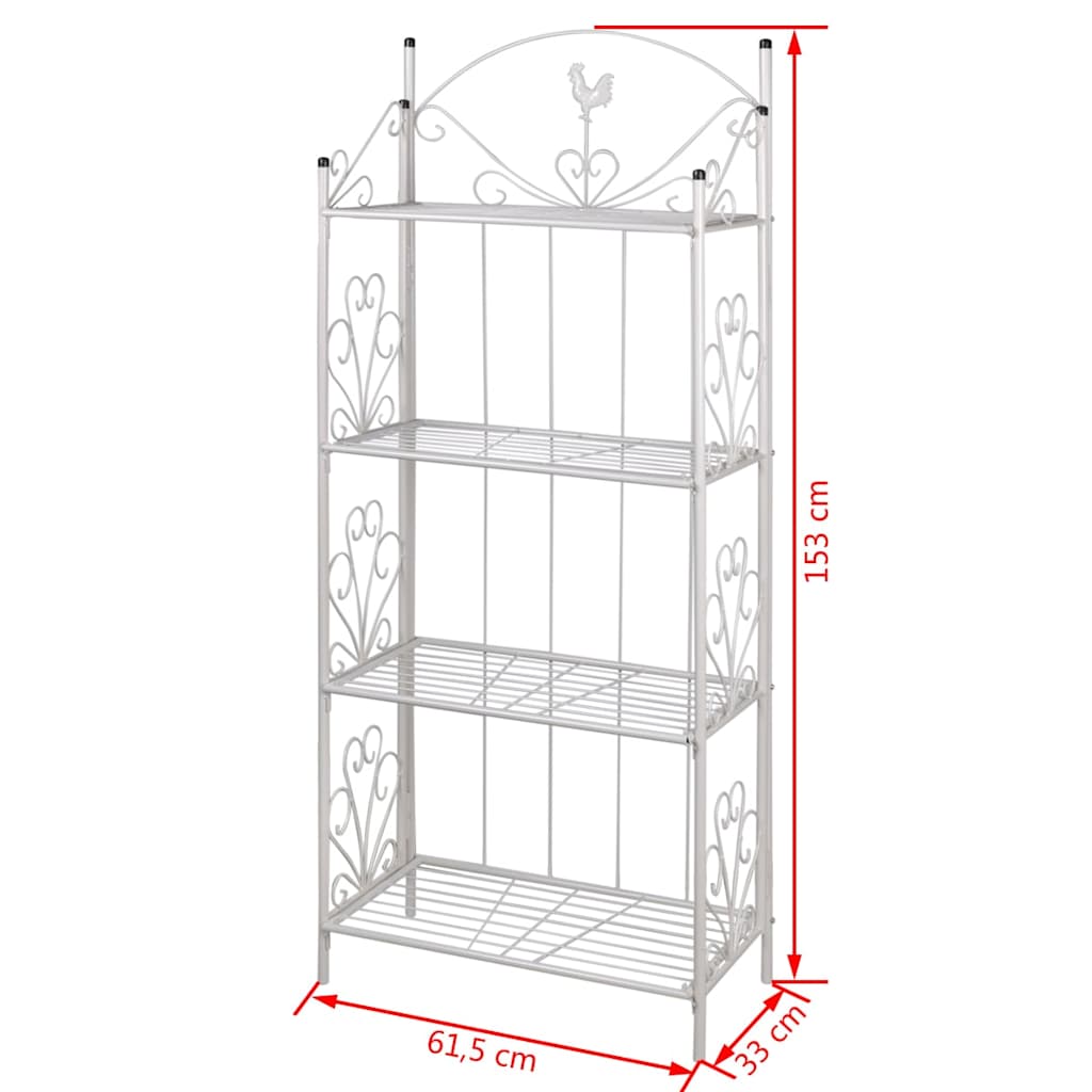 Suporte quadrado para planta / branco