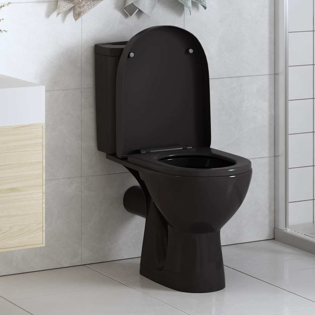 Tampo de sanita fecho suave com design remoção rápida preto