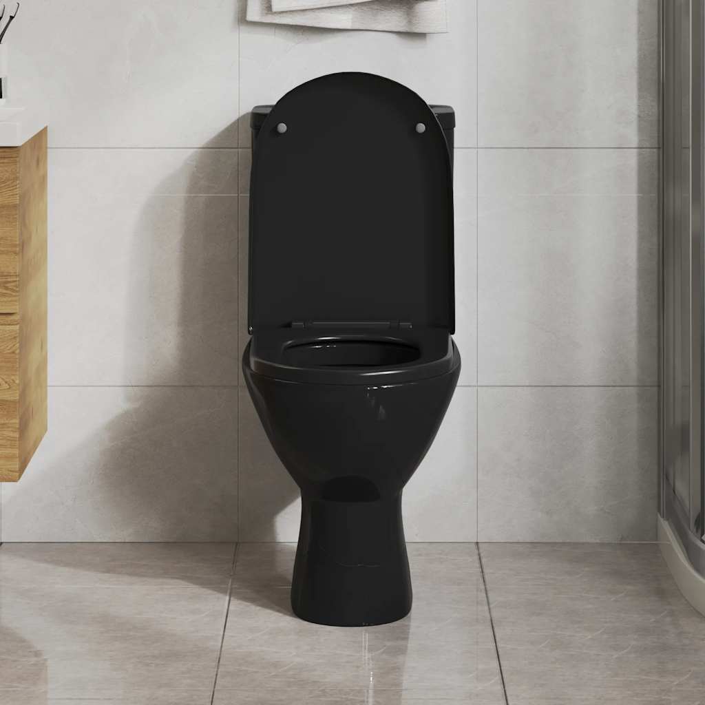 Tampo de sanita fecho suave com design remoção rápida preto