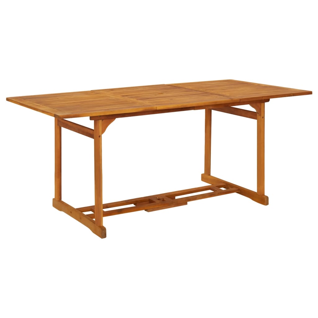 9 Pcs conj. de jantar para jardim 180x90x75 cm acácia maciça