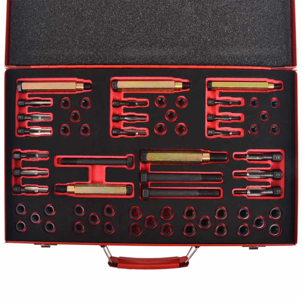 Kit reparação velas de incandescência 63 pcs m8 m9 m10 m12