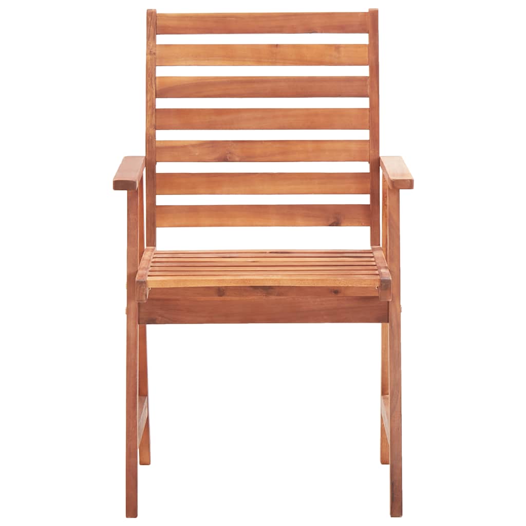 Cadeiras de jantar p/ jardim 2 pcs c/ almofadões acácia maciça