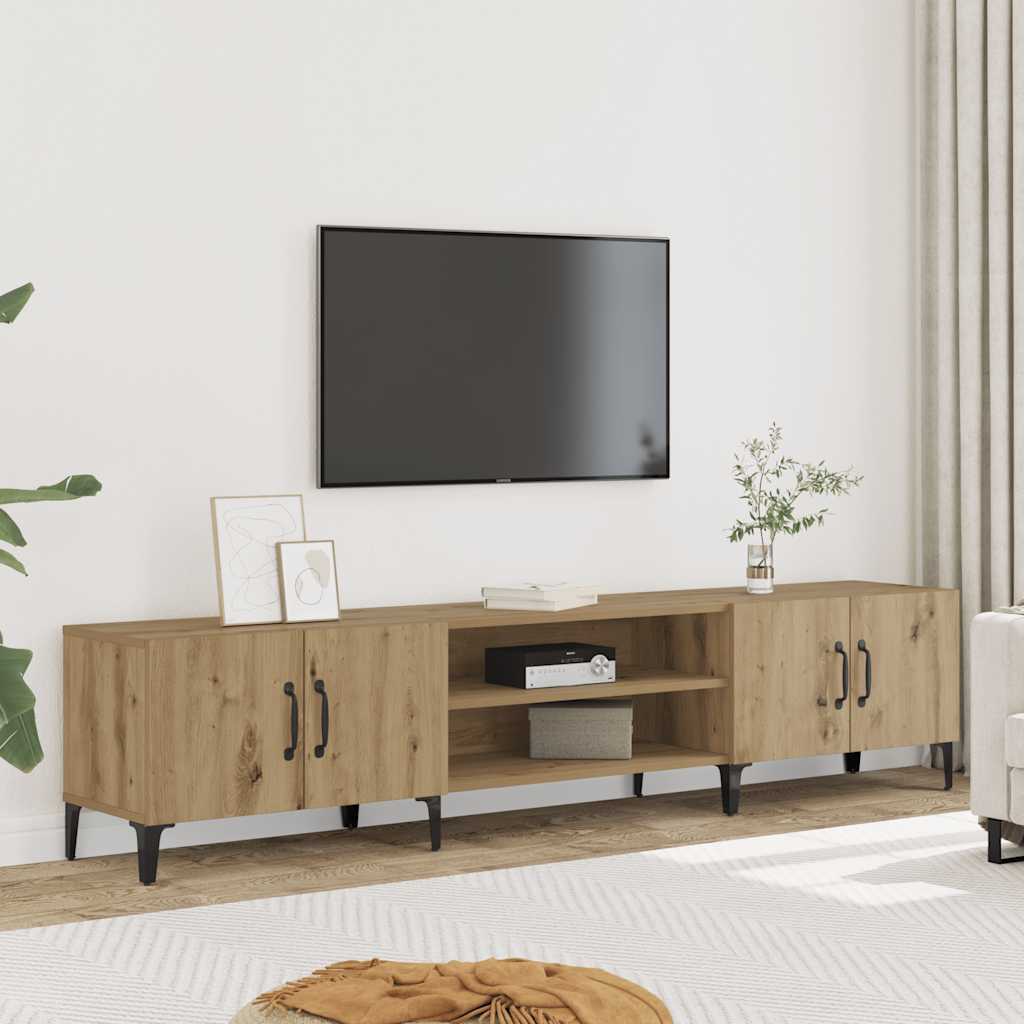 Móvel de TV 180x31,5x40 cm derivados madeira carvalho artisiano