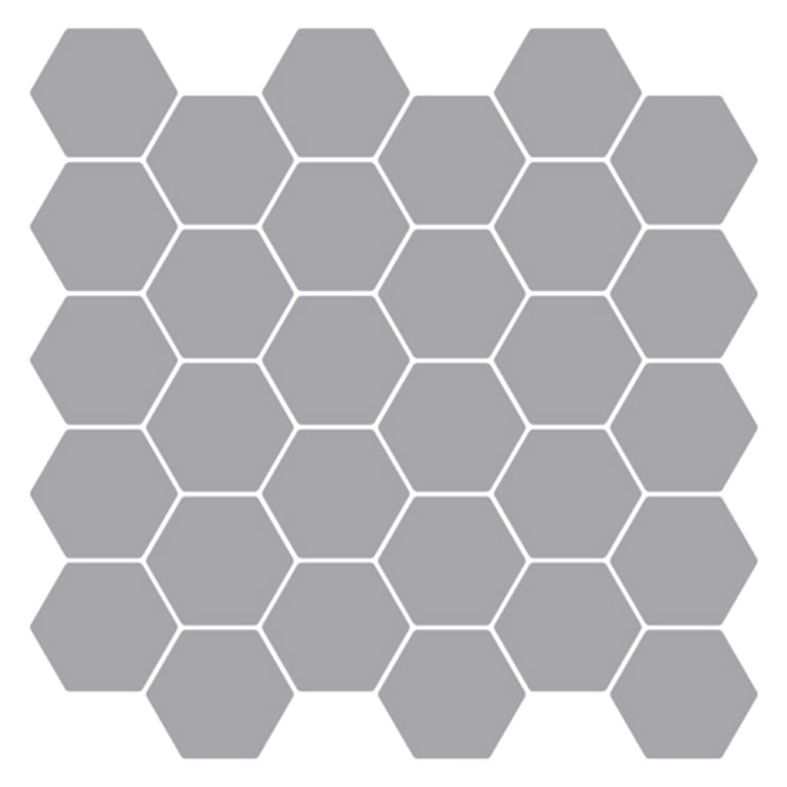 Azulejo hexagonal 50 unid. cinzento 30 x 30 cm
