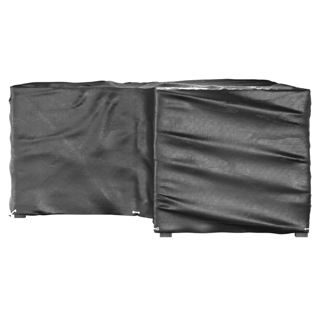 Capas p/ mobília jardim forma de l 2 pcs 16 ilhós 215x215x90 cm