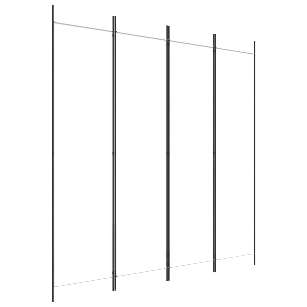 Biombo com 4 painéis 200x200 cm tecido branco