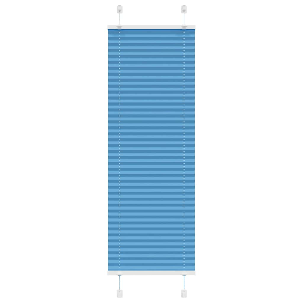 Plissado cego azul 50x150 cm largura tecido 49,4 cm poliéster