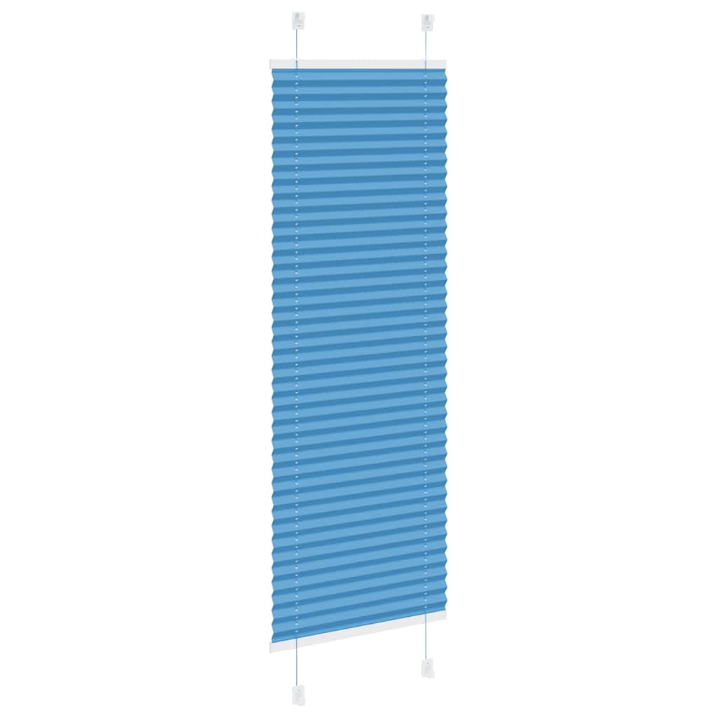 Plissado cego azul 50x150 cm largura tecido 49,4 cm poliéster