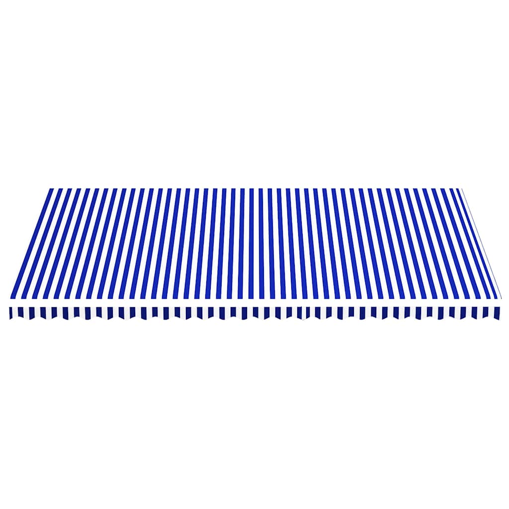 Tecido de substituição para toldo azul e branco 600x350 cm poliéster