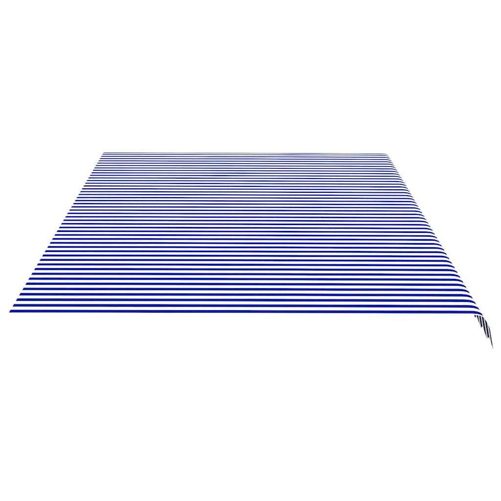 Tecido de substituição para toldo azul e branco 600x350 cm poliéster