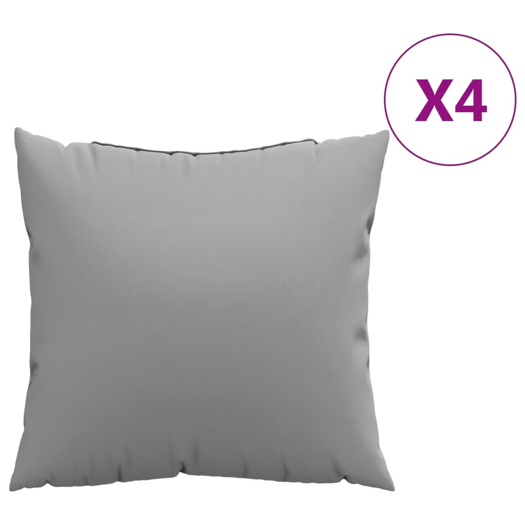Almofadas de sofá 4 pcs 50x50 cm tecido cinza