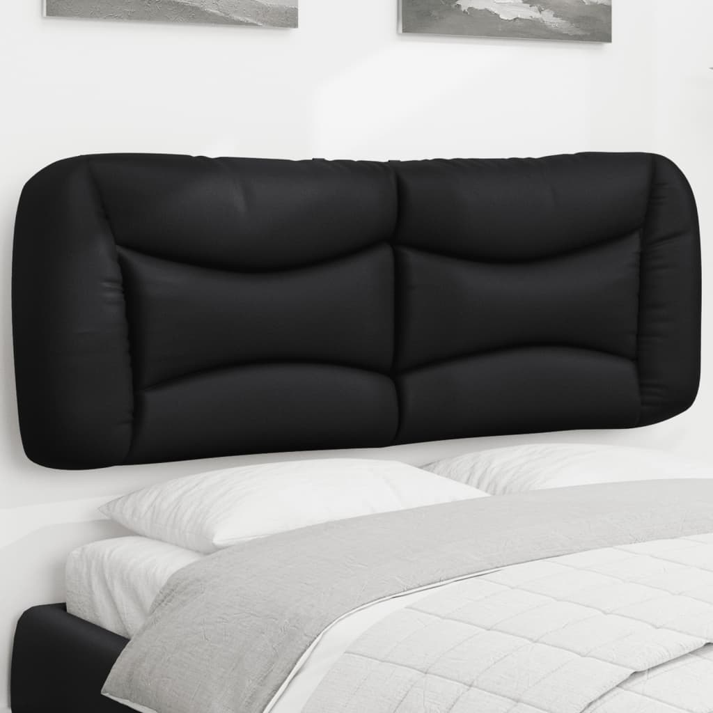 Almofadão de cabeceira hvar 120 cm couro artificial preto