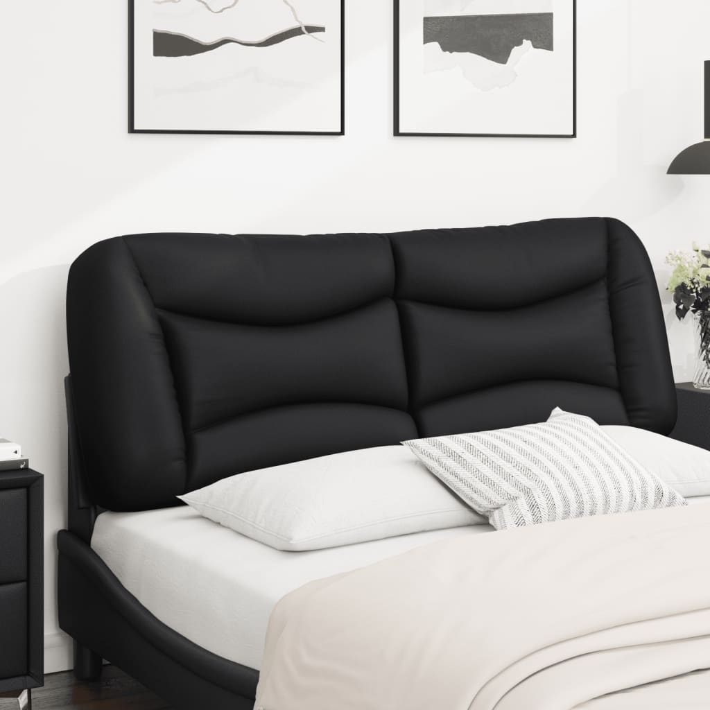 Almofadão de cabeceira hvar 120 cm couro artificial preto