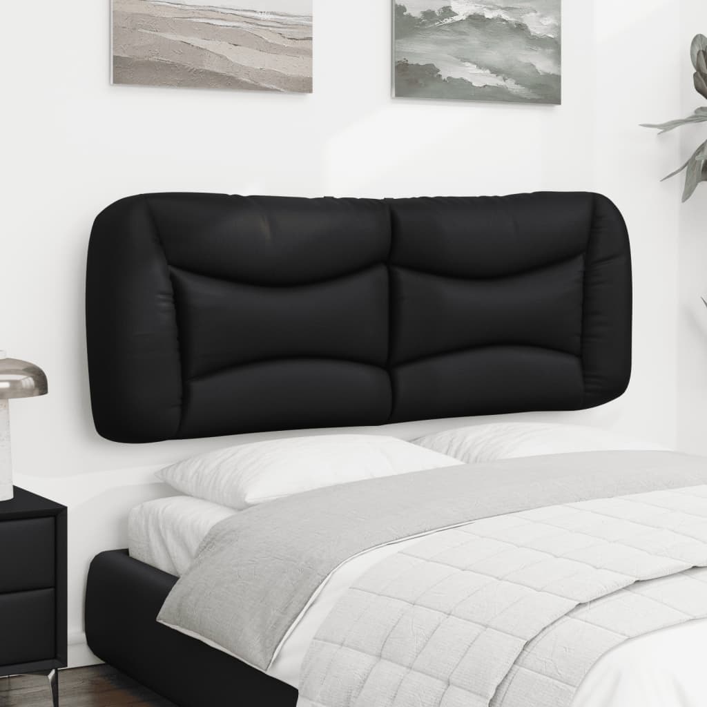 Almofadão de cabeceira hvar 120 cm couro artificial preto