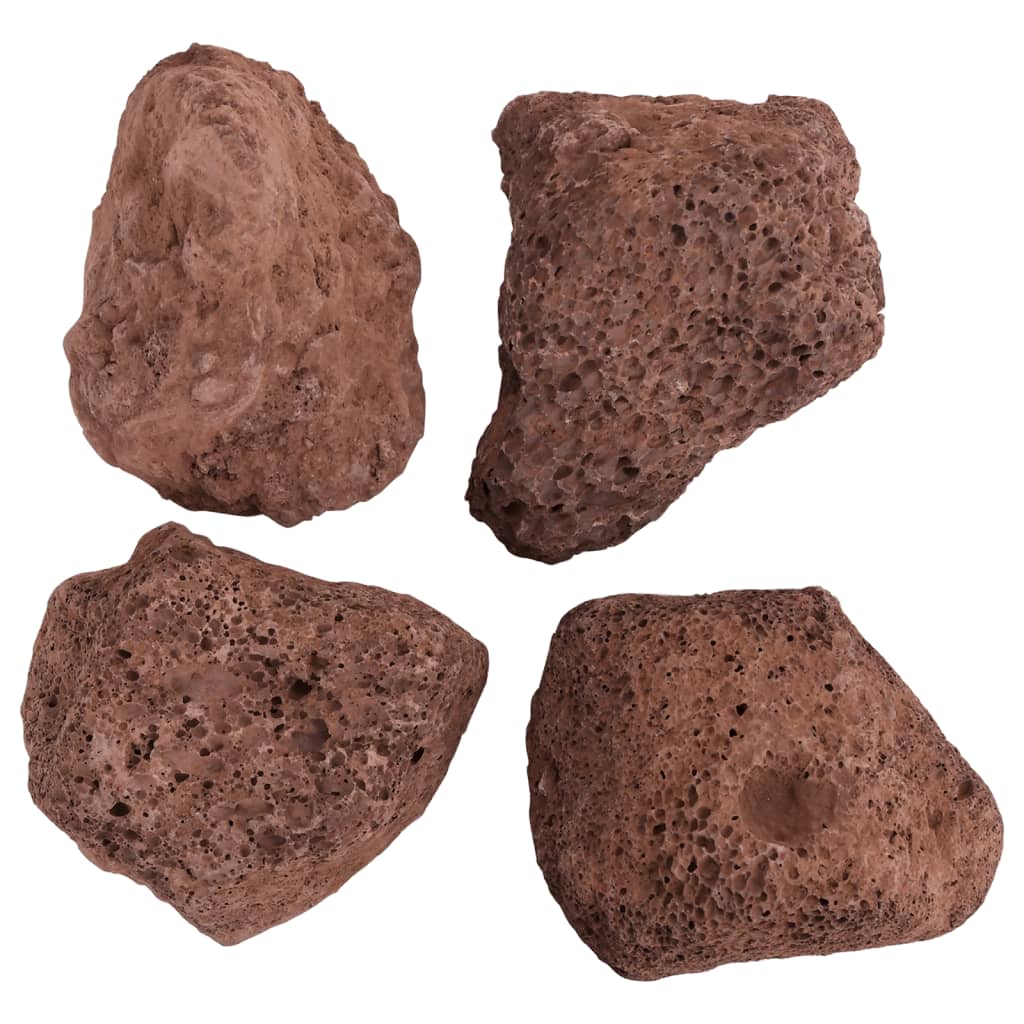 Pedras vulcânicas 25 kg 10-30 cm vermelho