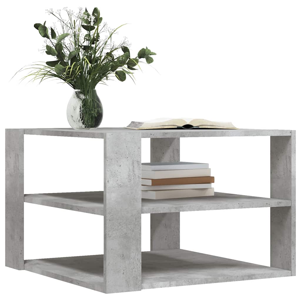 Mesa de centro 58x58x40 cm derivados madeira cinza-cimento