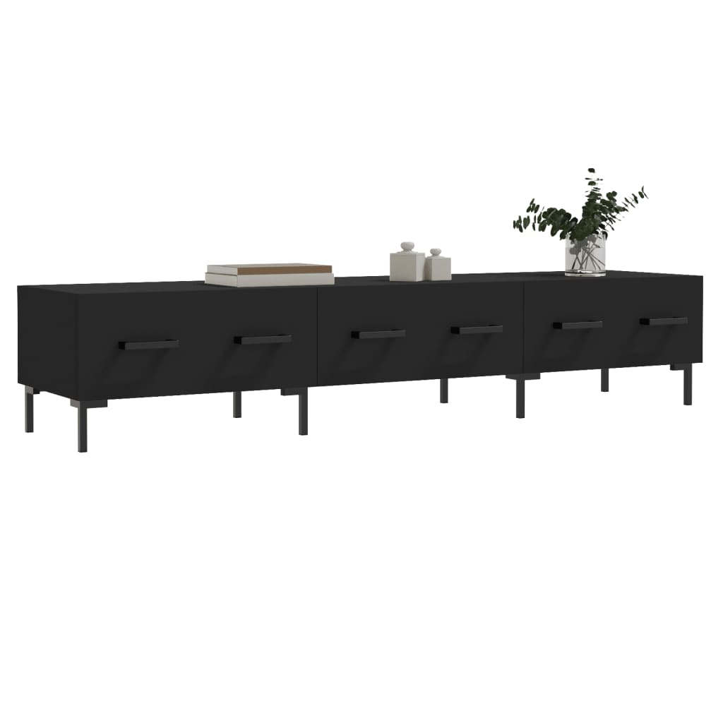 Móvel de TV 80x36x50 cm derivados de madeira preto