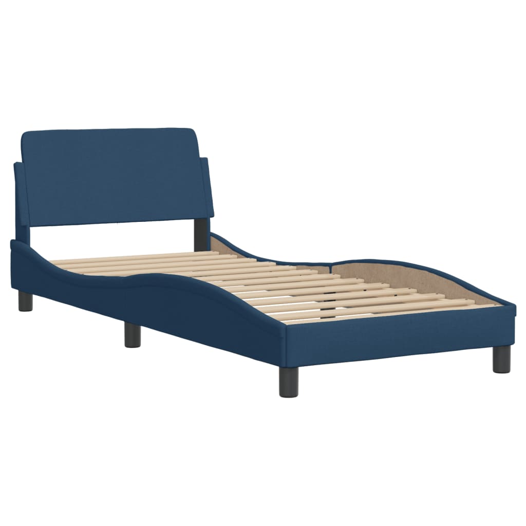Cama com colchão dover 90x190 cm tecido azul