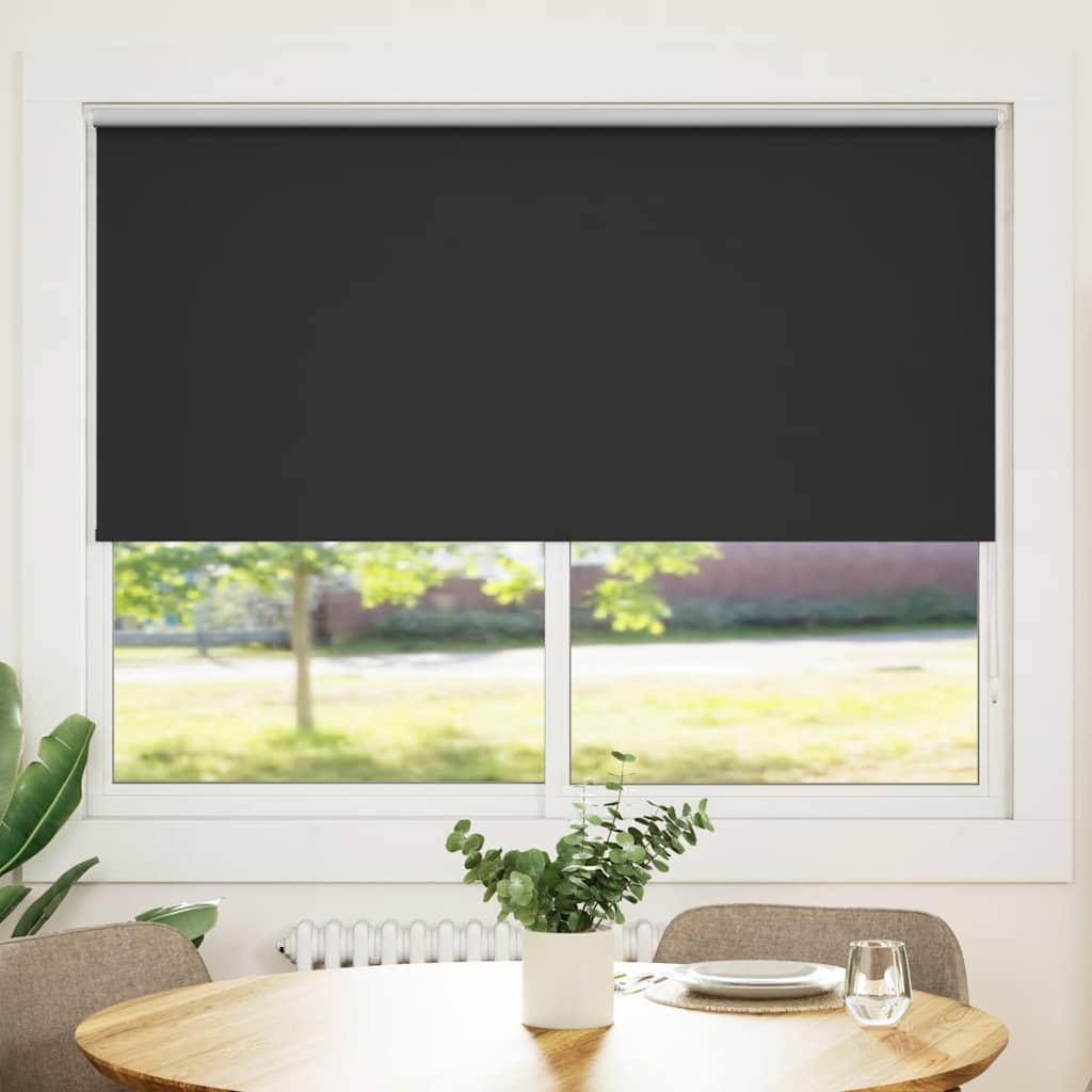 Cortina de rolo blackout, 164,4 x 175 cm, largura do tecido 160 cm, preta.