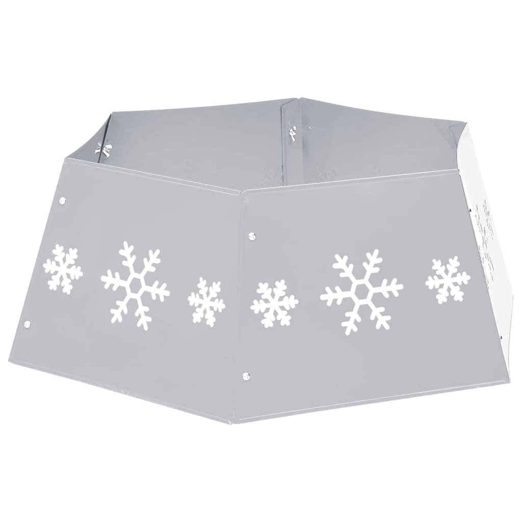 Saia para árvore de natal ø68x25 cm prateado e branco