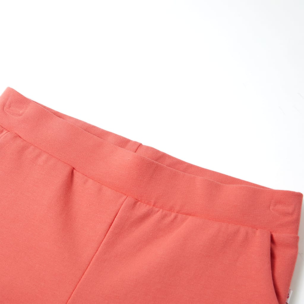 Calças de criança com pernas largas coral 128