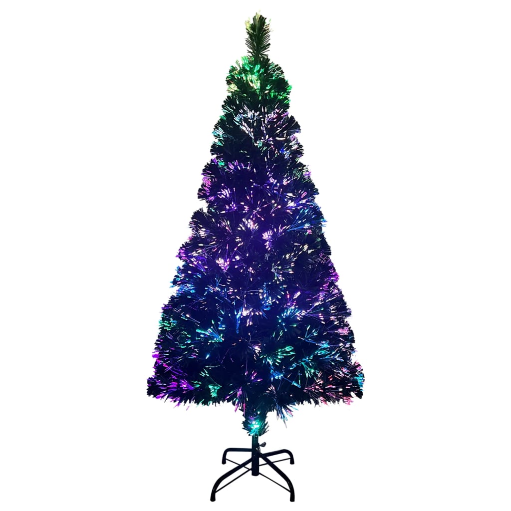 Árvore de natal artificial com suporte 120 cm fibra ótica verde
