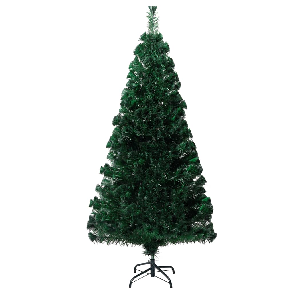 Árvore de natal artificial com suporte 120 cm fibra ótica verde