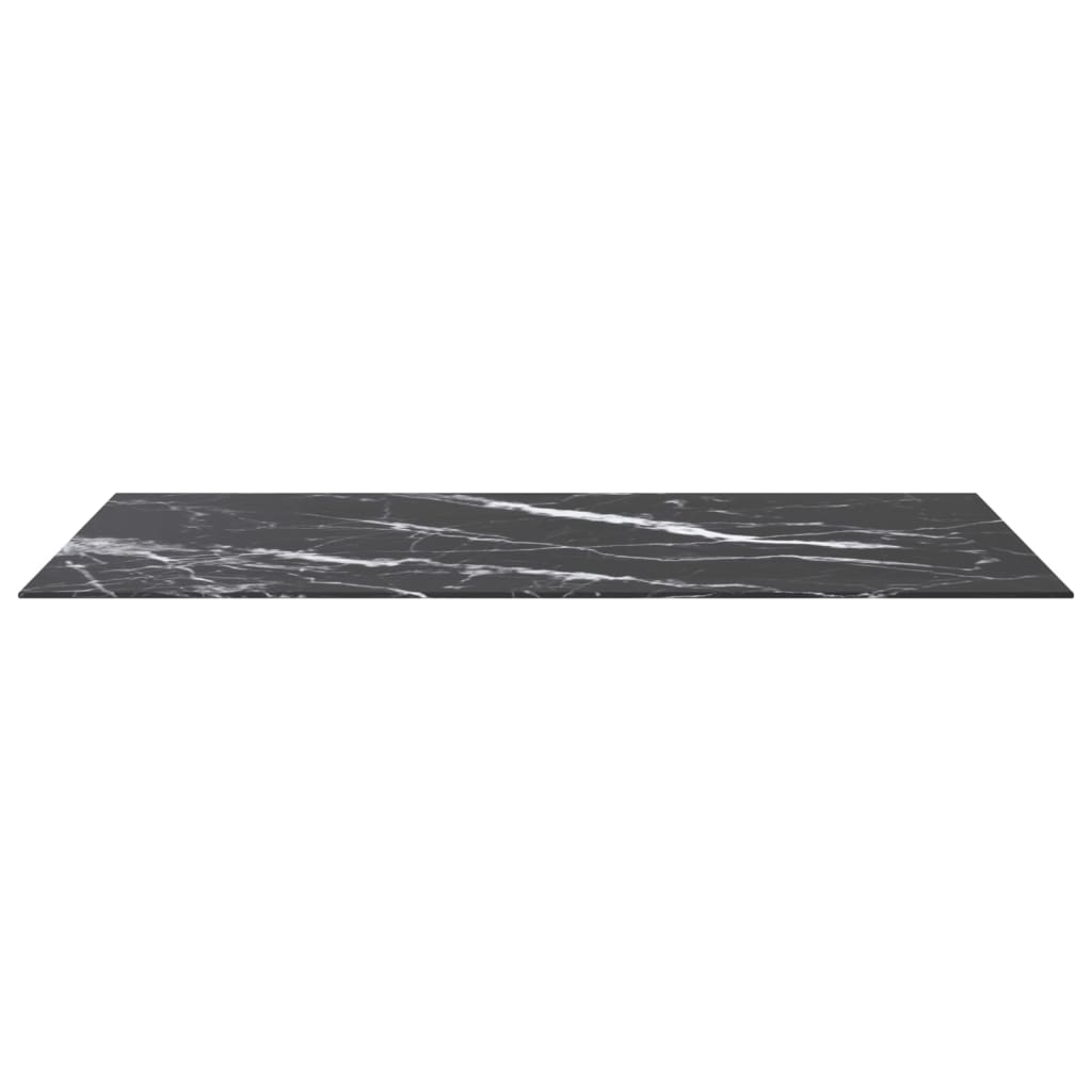 Tampo mesa 120x65cm 8mm vidro temperado design mármore preto