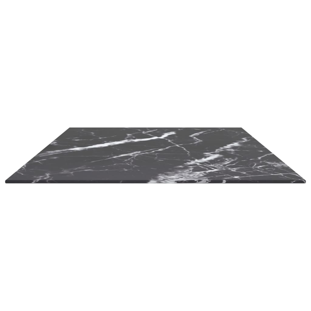 Tampo mesa 120x65cm 8mm vidro temperado design mármore preto